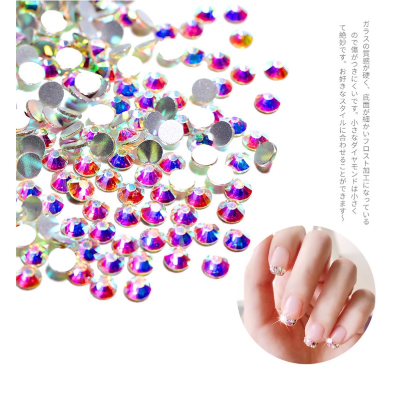 Hạt Pha Lê Kim Cương Mini xiangbao Phủi Bụi Móng Tay Kim Cương Lấp Lánh Đầy Màu Sắc AB Cho Nai
