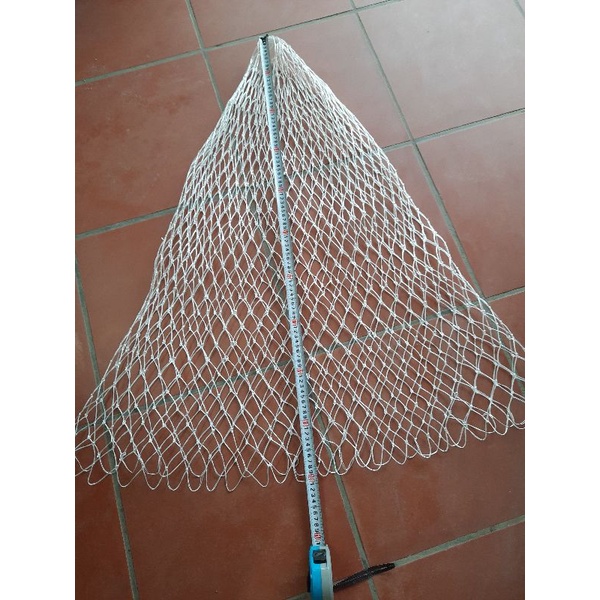 lưới vợt cá dù cacbon trắng tết chập đôi sợi hàng kĩ
