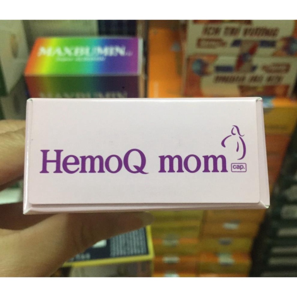 Viên bổ sung sắt hiệu quả hấp thu 100% HemoQ Mom nhập khẩu Hàn Quốc cho bà bầu, người thiếu máu ( Hộp 30 viên)
