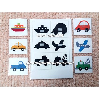 Tìm hình bóng matching shadow - HỌC LIỆU CHO BÉ 1 - 2 tuổi