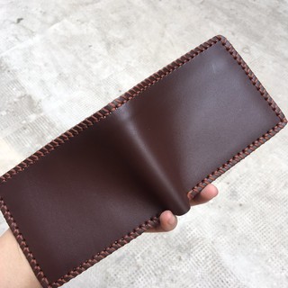 Ví Da Bò Nam Khâu Viền Cao Cấp - Bóp Nam Da Bò VD200024