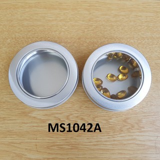 HỘP NHÔM TRÒN 100G NẮP KÍNH