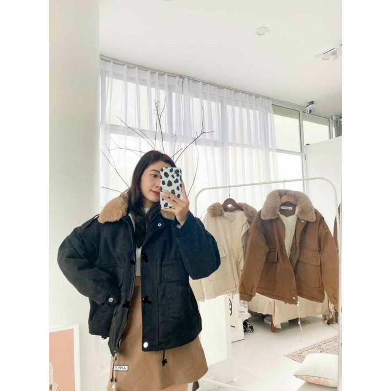 ÁO KAKI LÓT LÔNG NỮ HÀNG XUẤT DÀY ĐẸP, LÔNG ẤM TOÀN THÂN | BigBuy360 - bigbuy360.vn