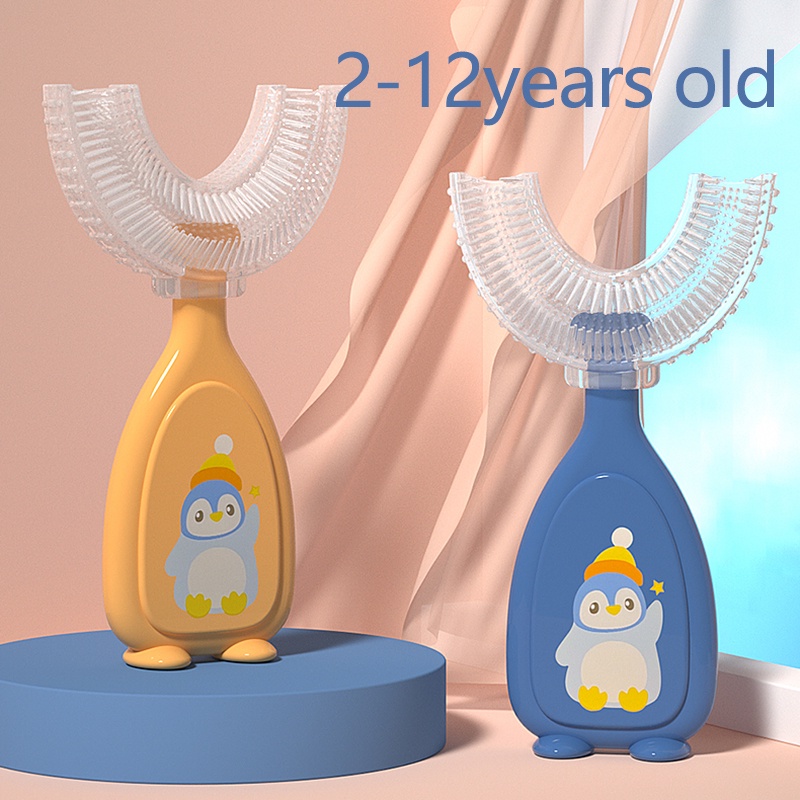 Bàn Chải Đánh Răng Silicone Hình Chữ U Cho Bé 2 - 12 Tuổi