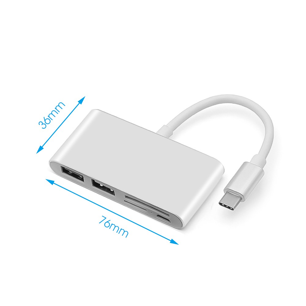 Đầu đọc USB 3.1 loại C sang OTG có hỗ trợ đầu đọc thẻ SD / TF và Bộ chuyển đổi nguồn Micro USB