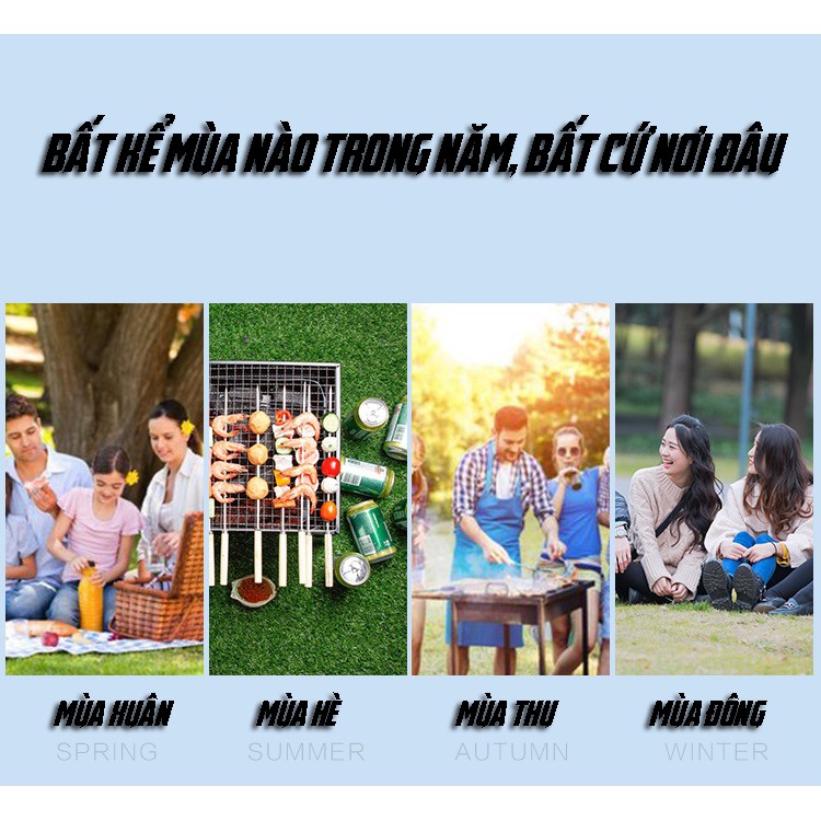 Thảm Du Lịch Picnic Dã Ngoại Gấp Gọn Chống Thấm Nước 129x89cm