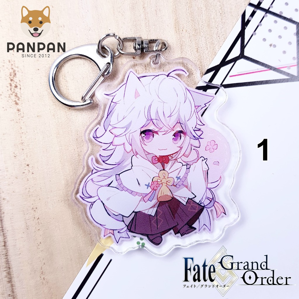 Móc khóa Anime DELUXE FGO Merlin Jeanne Lily Neko (6cm)