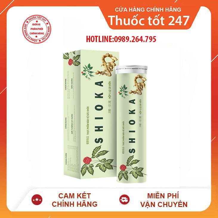 Viên Sủi SHIOKA - Hỗ Trợ Hạn Chế Sự Phát Triển Của U Xơ Tử Cung - Hộp 20 viên