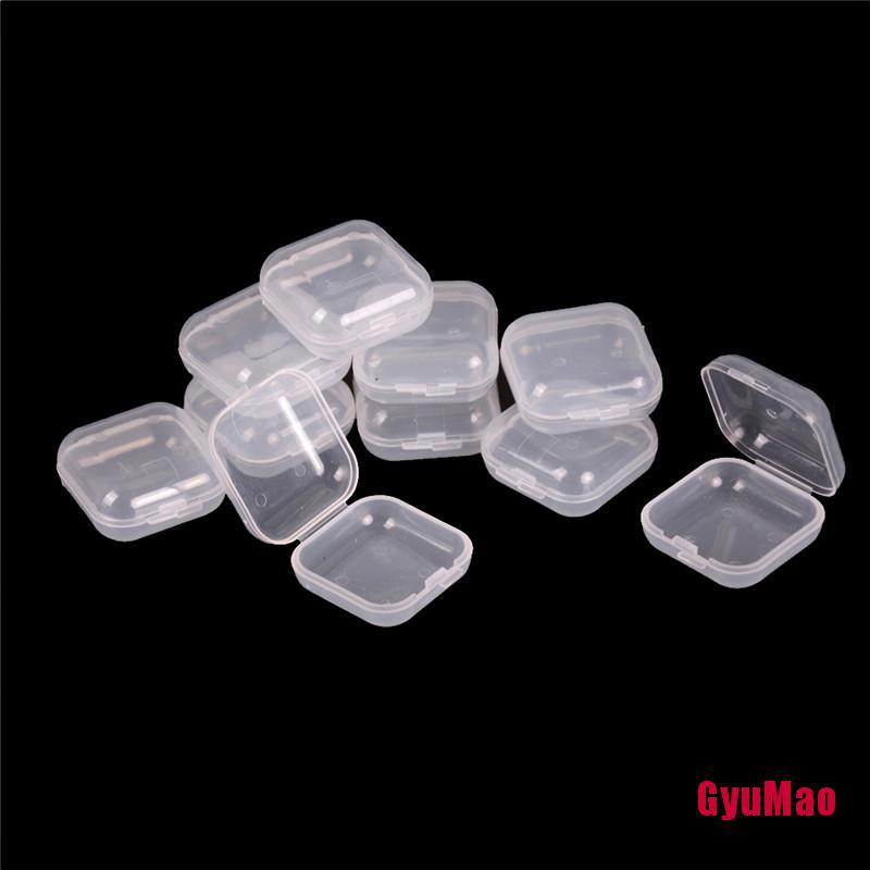 Set 10 Hộp Nhựa Mini Trong Suốt Đựng Trang Sức