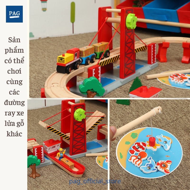 Đồ chơi xếp hình đường ray xe lửa cho bé - Bộ Cảng biển mở rộng đường ray