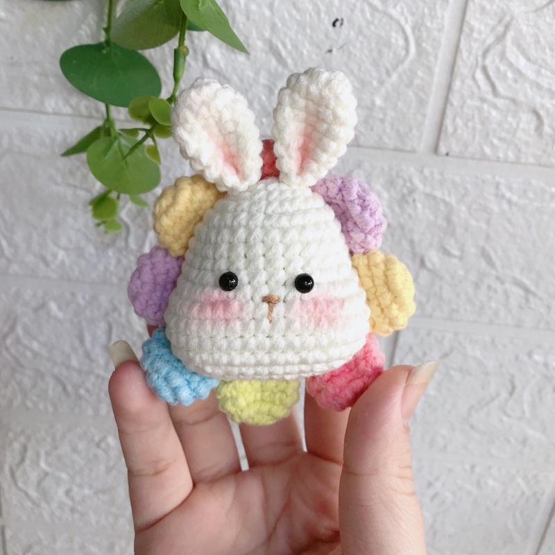 Móc Khoá Thú Bông Nhiều Màu Dễ Thương - Thú Bông Handmade Đan Móc Thủ Công Làm Bằng Tay