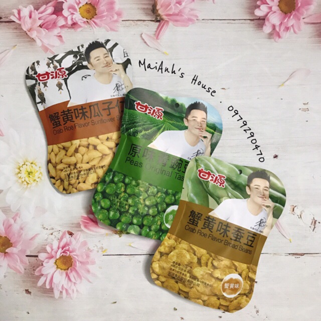 Hạt tẩm gia vị Huỳnh Hiểu Minh ngon bá cháy - gói to 75gram có 6 pack nhỏ trong