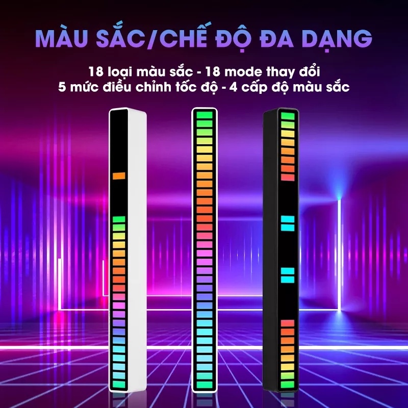 Thanh LED nháy theo nhạc trang trí máy tính, đèn Led RGB, đèn Led Nháy Theo Nhạc