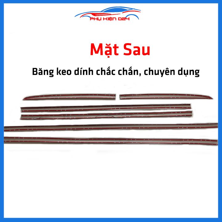 Bộ nẹp viền chân kính cong kính FORD EVEREST 2017-2018-2019-2020-2021-2022 Inox sáng bóng chuẩn form xe