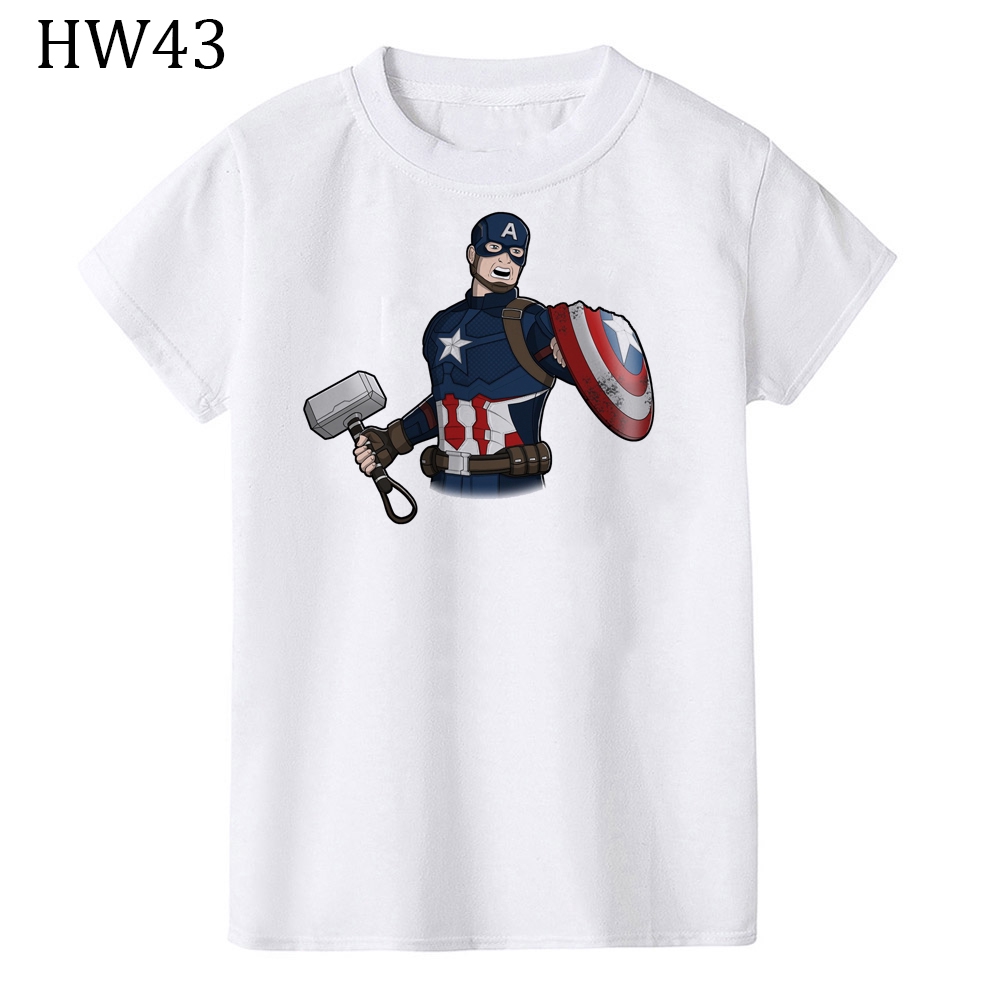 Áo Thun In Hình Captain America Xinh Xắn Cho Bé