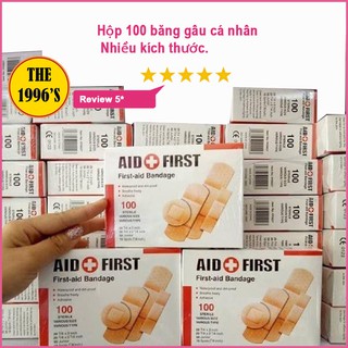 [GIÁ SỐC] Hộp 100 Băng Gâu Cá Nhân Các Kích Thước Tiện Dụng