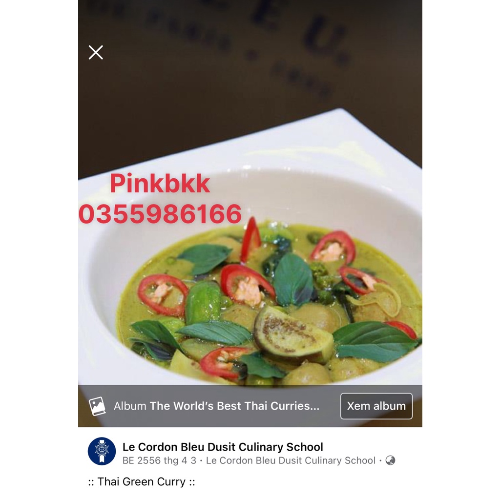 Gia vị cari xanh Thái Lan 💥TOP GIA VỊ CÀ RI BÁN CHẠY NHẤT THÁI LAN 💥 ROSDEE GREEN CURRY 55g