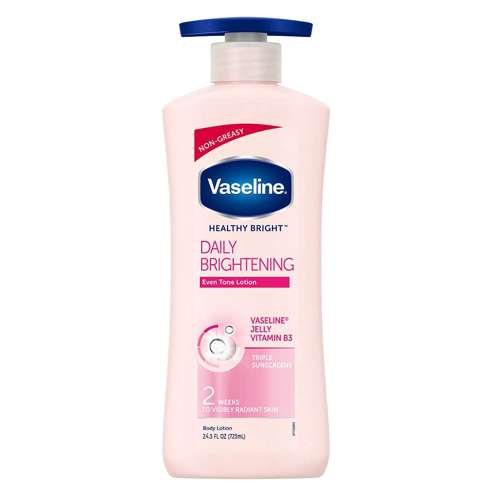 sữa dưỡng thể vaseline màu hồng heathy white dưỡng ẩm làm sáng và mềm mịn da 725ml india