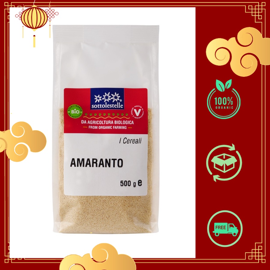 [Ăn Kiêng] Hạt dền Amaranth làm bánh hữu cơ Sottolestelle 500g dinh dưỡng giảm cân, healthy nấu cháo nấu soup