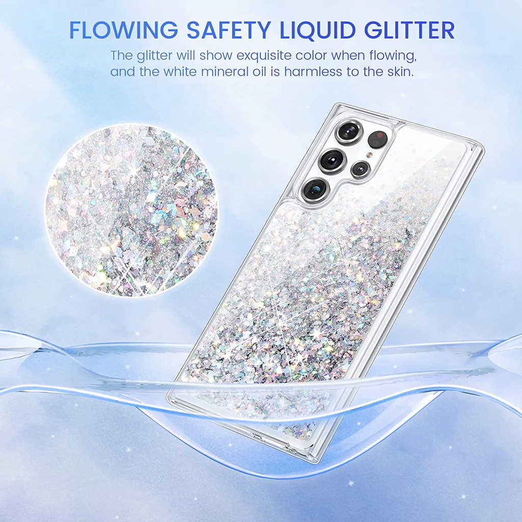 Ốp lưng lấp lánh cát lún lấp lánh lấp lánh lấp lánh cho Samsung Galaxy S24 Ultra S23 Ultra S22 Ultra A55 5G A54 A35 A34