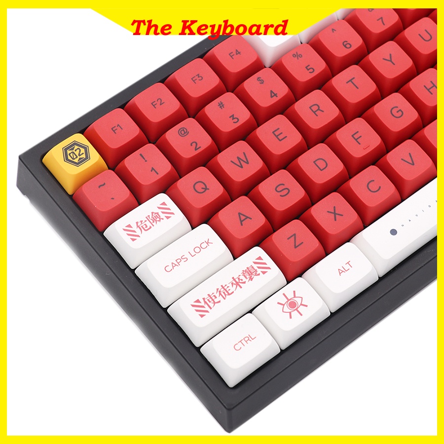 Keycap EVA 02. Keycap Evangelion Asuka XDA profile nhựa PBT. Nút bàn phím nhựa pbt giá rẻ.