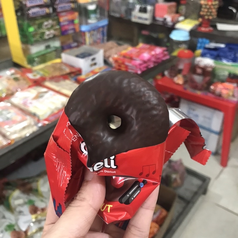 Bánh chocolate chocopie donut nhân masmalow vị chuối bạc hà Omeli , hộp 12 chiếc