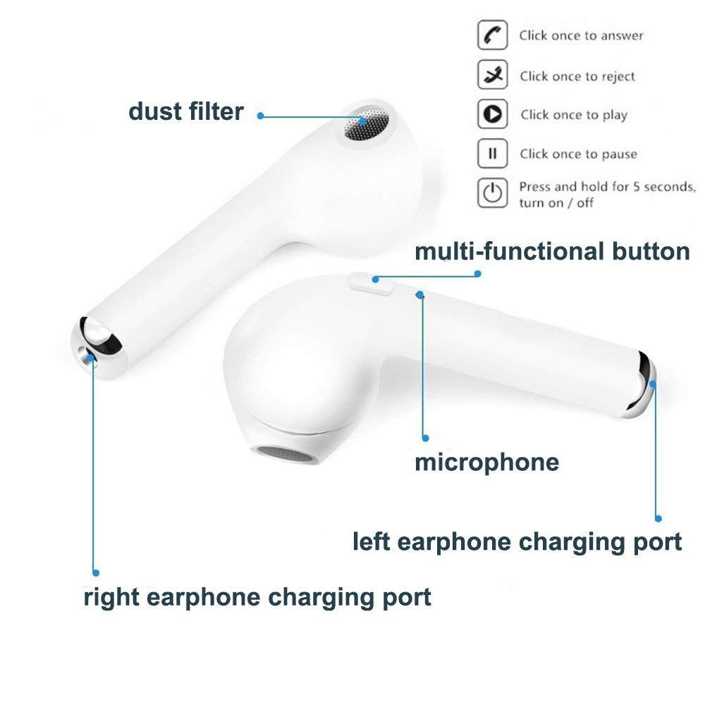 Tai nghe không dây HBQ i7S TWS Twins Mini Bluetooth V4.2 kèm hộp sạc