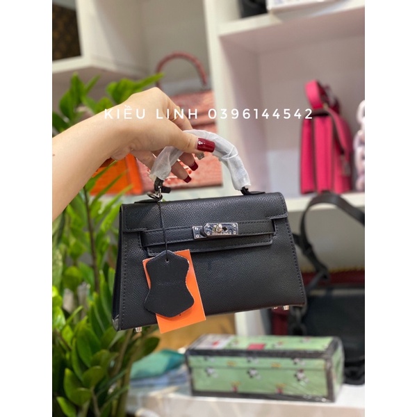 Túi nữ đeo chéo da lì size 18 thiết kế đơn giản Có Quai Xách Kèm ổ khóa phụ kiện  quý phái sang trọng