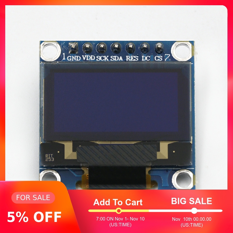 Mô Đun Hiển Thị Màn Hình Lcd 0.96 Inch Iic Oled 128x64 I2C 12864 Lcd Gnd Vcc