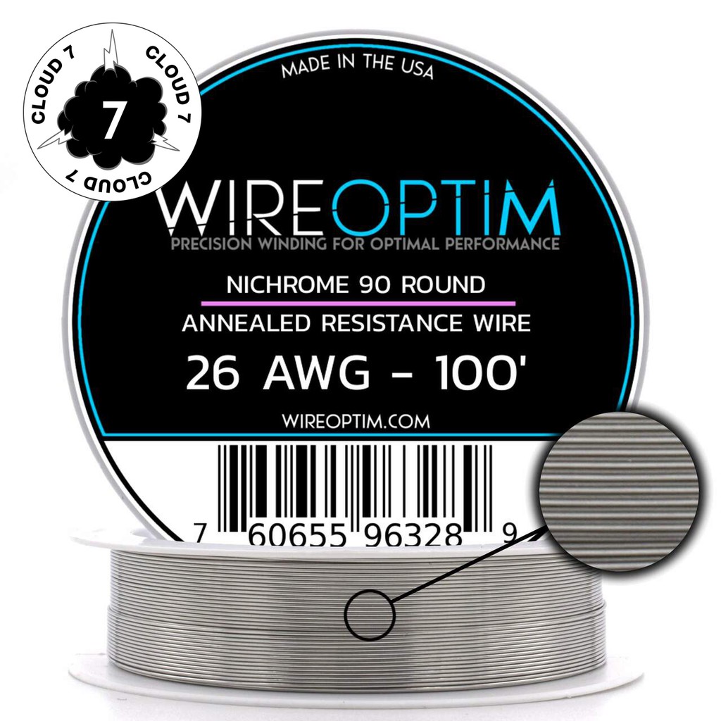 Dây điện trở nhiệt Ni90 100ft 30m WIREOPTIM