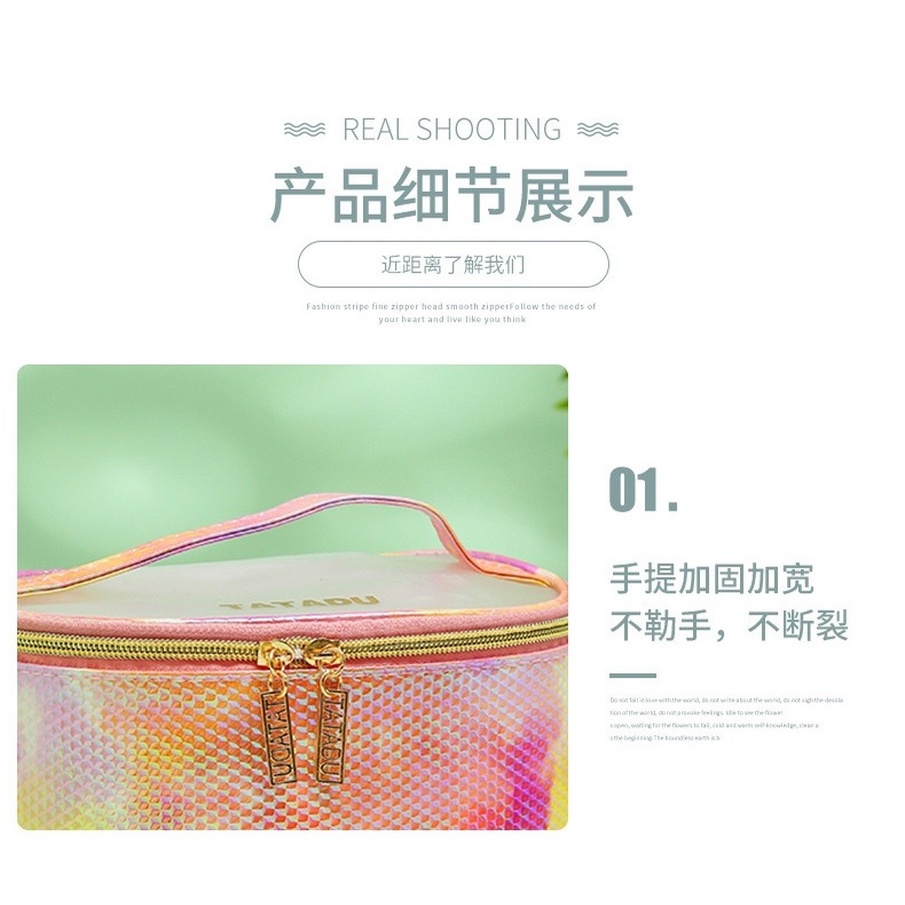 Túi Đựng Mỹ Phẩm mini Bằng Da pu Màu gradient Xinh Xắn