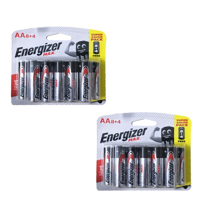 5 vỉ pin AA Energizer alkaline (1 vỉ 12 viên )