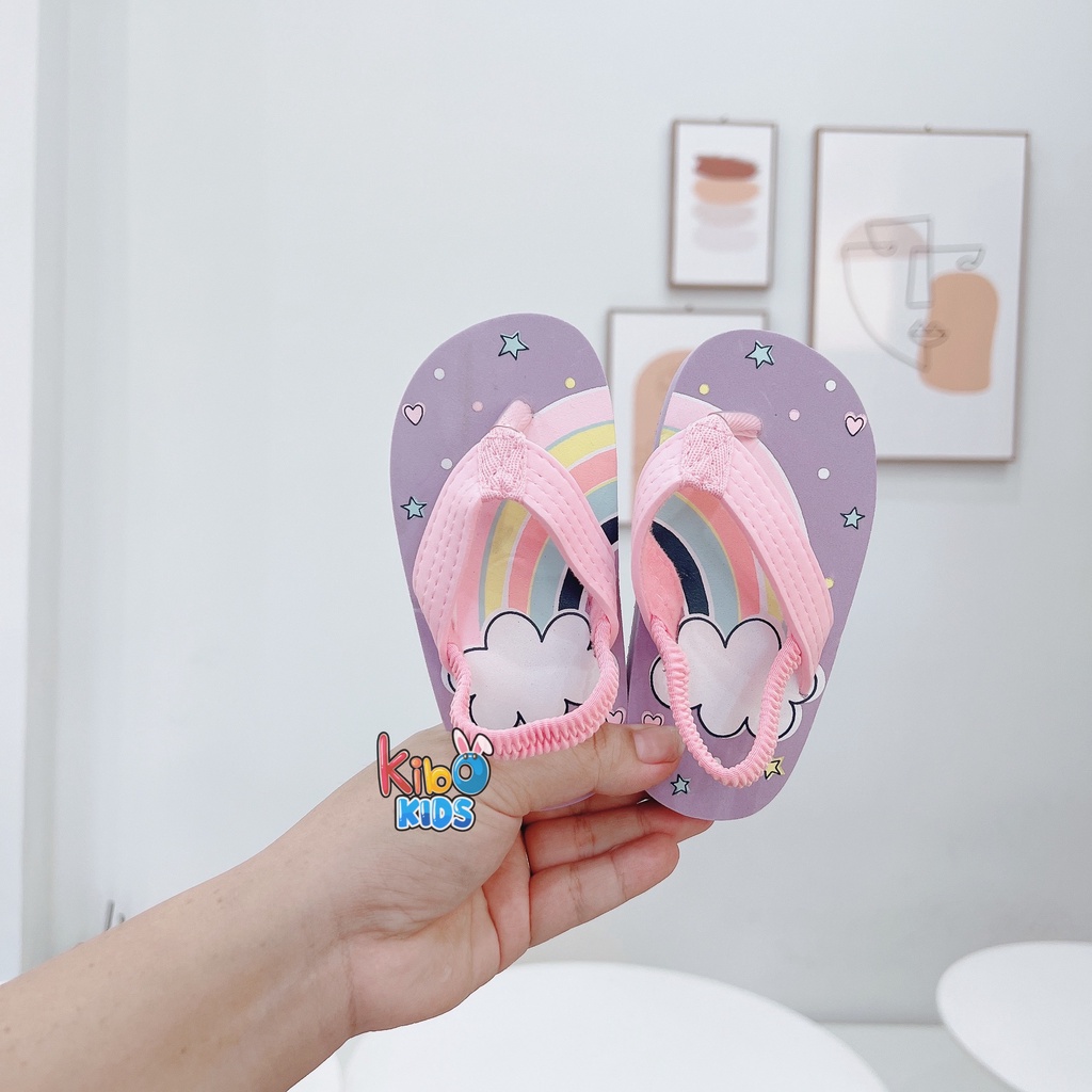 ￼Dép Kẹp, Dép Xỏ Ngón Xinh Xắn Mùa Hè Đi Biển Đi Học Cho Bé Trai Bé Gái đế có rãnh chống trơn trượt tốt SA431