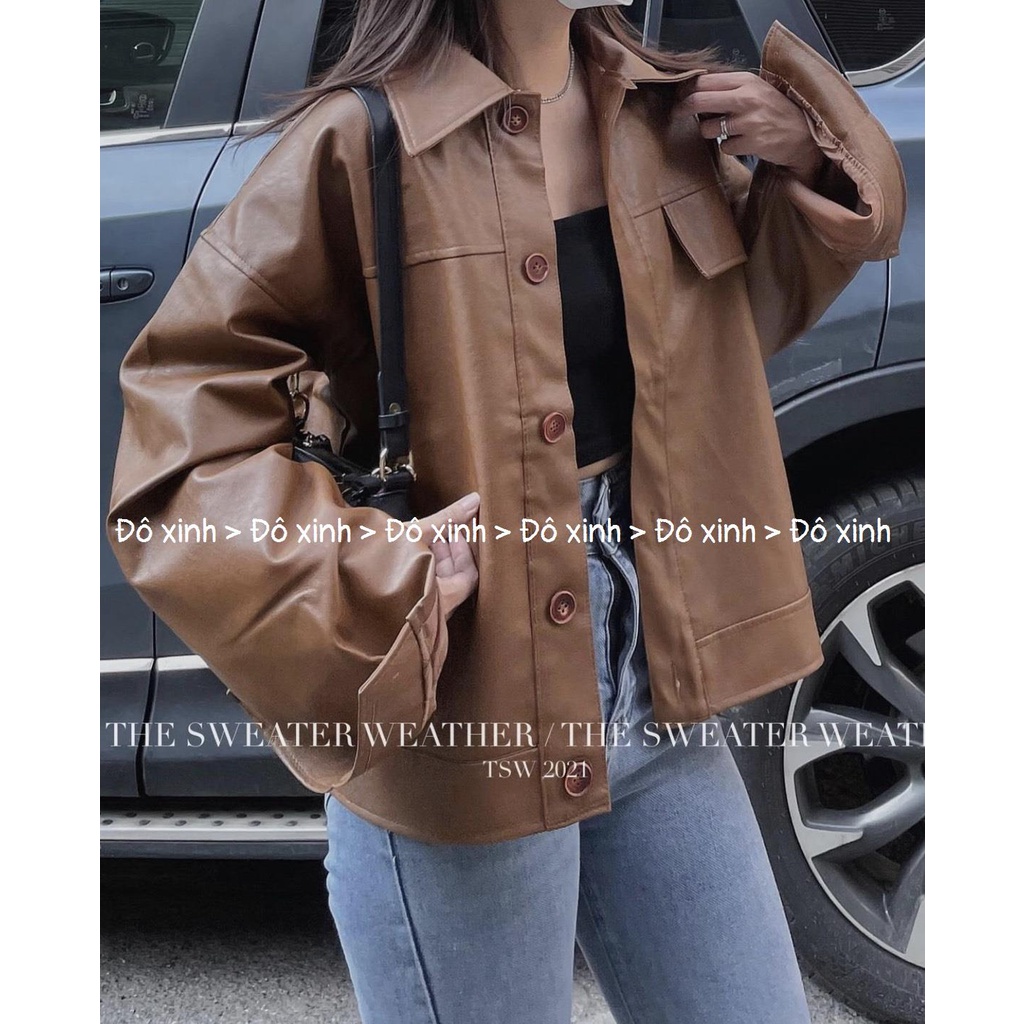 🍃 Áo Khoác Da Form Cực Đẹp Mặc Chất Lừ ĐÔ XINH 🍃