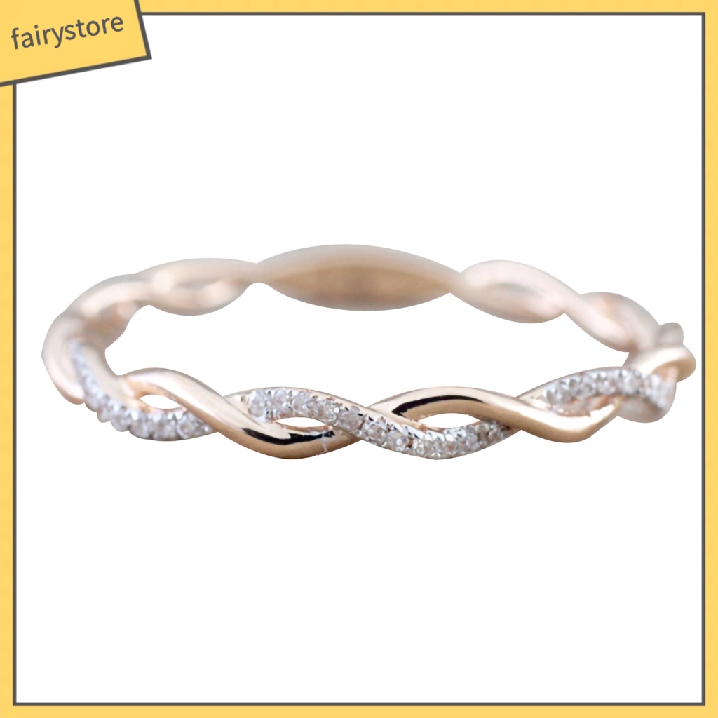 Nhẫn Đính Hôn Đính Đá Nhân Tạo Thời Trang Dành Cho Nữ