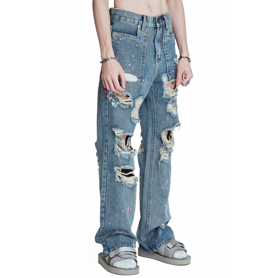 Quần jean dài OFFONOFF RIPPED JEAN/BLUE
