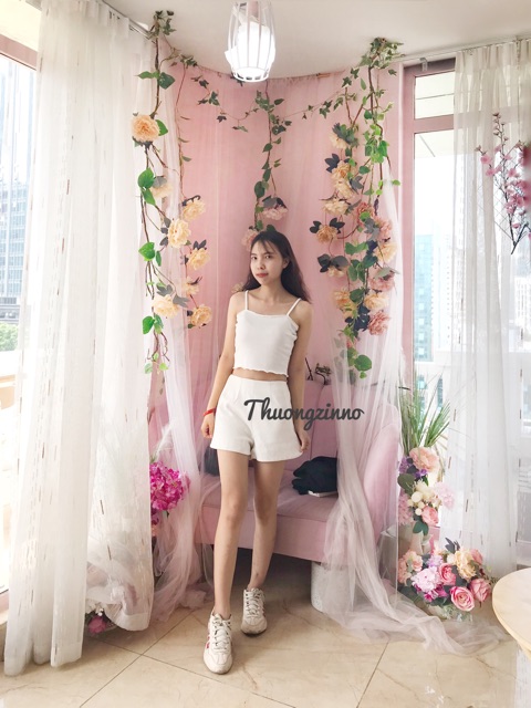 [ Mã WASTAPR giảm 10K đơn 50K] Áo 2 dây quấn bèo (video mình mặc mẫu) | BigBuy360 - bigbuy360.vn