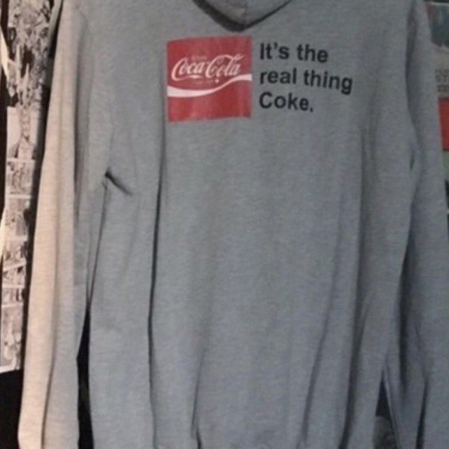 Áo Khoác Hoodie In Chữ Coca Cola Màu Xám Mới