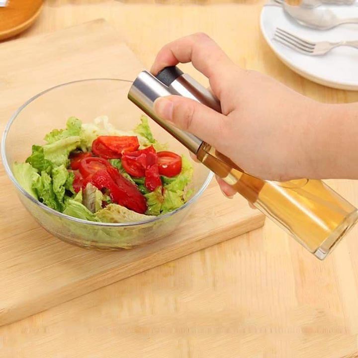 Chai Xịt Dầu Ăn Mini Xịt Salad Thức Ăn Chiên Xào Thủy Tinh 100ml