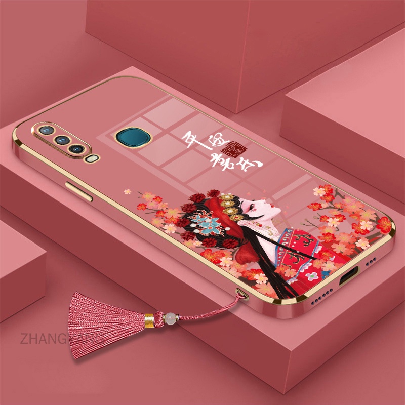 Ốp Điện Thoại TPU Dẻo Mạ Điện Có Dây Đeo Cho vivo y11 y12 y15 y17 y19