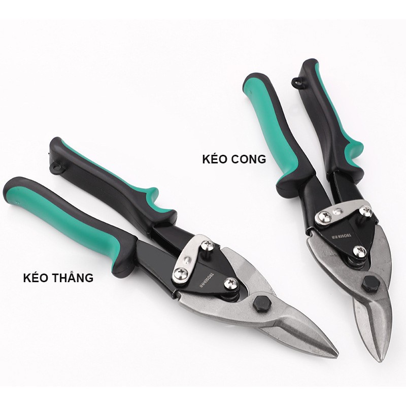 (lưỡi thẳng) Kéo cắt tôn, kéo cắt tấm thép cán nguội, kéo cắt tấm thép không gỉ, kéo cắt xương thạch cao TUOSEN
