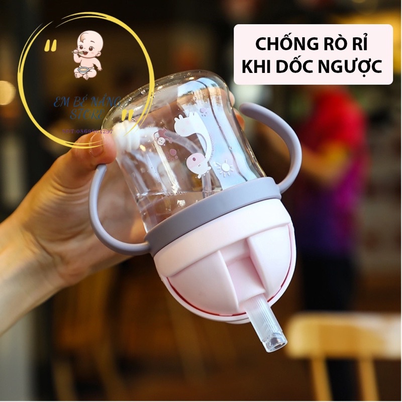 Bình tập uống nước Nắng Strore cao cấp van chống sặc sử dụng mọi tư thế cho bé yêu