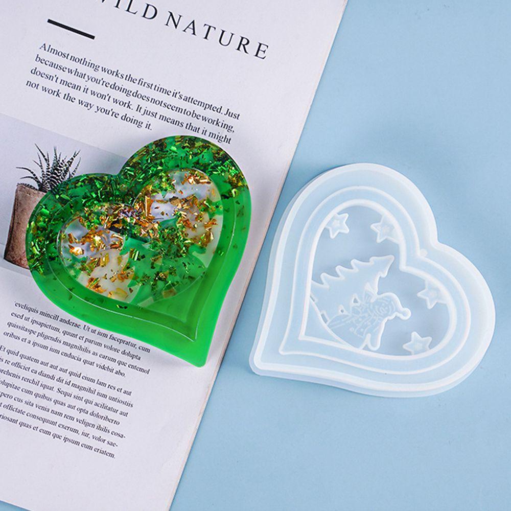 Khuôn Silicone Làm Trang Sức DIY 1 Ngăn Hình Trái Tim
