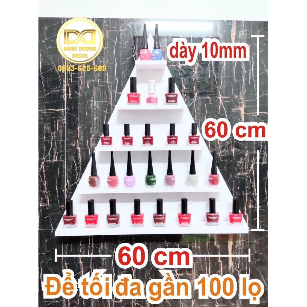 Kệ NAIL tam giác để sơn nail- nước hoa mini - Siêu đẹp - ĐỦ MÀU XINH