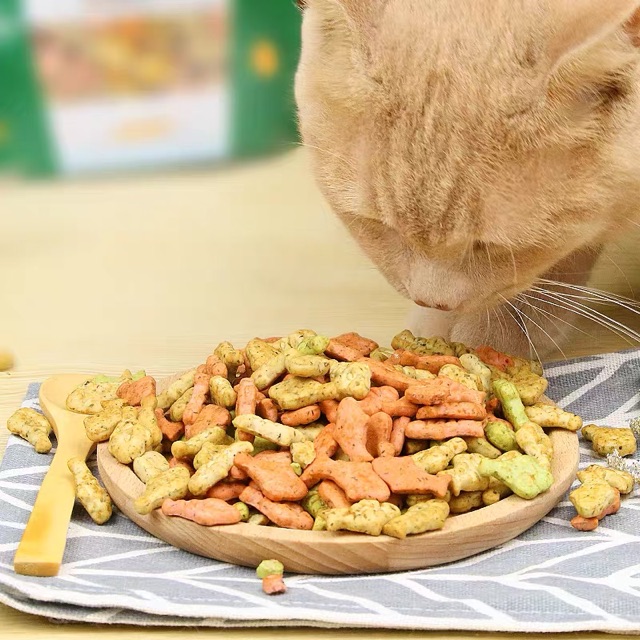 Snack bánh thưởng cho mèo nhiều vị hình cá túi 100g, snack ăn vặt cho mèo thơm ngon - Kitty Pet Shop BMT