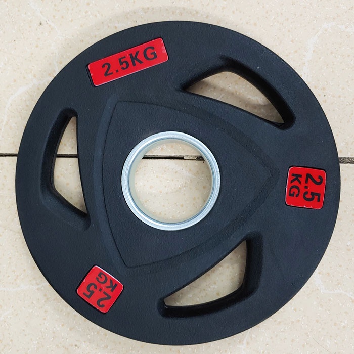 Tạ đĩa bọc cao su PF loại 2.5kg lỗ phi 50mm ⚡ Dụng cụ tập thể hình cao cấp giá tốt