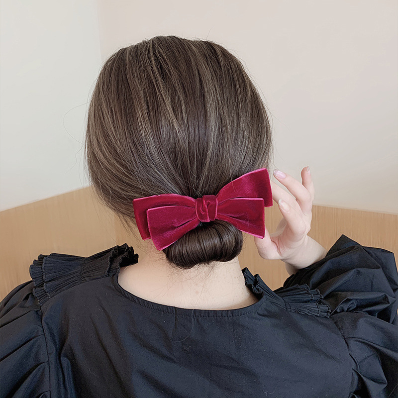 Dây buộc tóc đính nơ đáng yêu dành cho bạn nữ