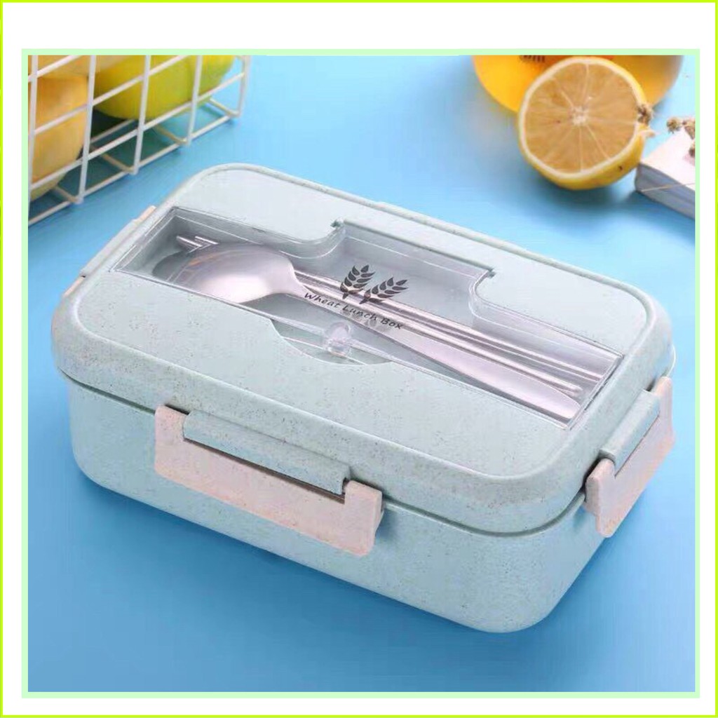 Combo Hộp Cơm Trưa Văn Phòng 3 Ngăn Loại 1 - Túi Giữ Nhiệt  Kèm Đũa Thìa - Sử Dụng Lò Vi Sóng