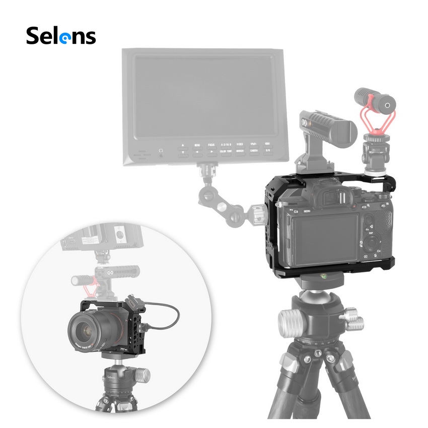 Selens Khung gắn máy ảnh thay thế cho Sony A7M3 AR3 A7S2 tiện dụng