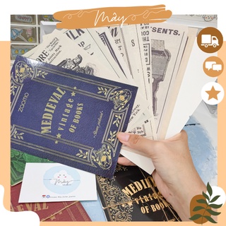 Giấy cổ trang trí sổ siêu vintage